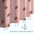 thumbnail image 6 of Strawberry and Dot Pink Pattern Modern Waterproof Shower Curtain Set with 12 Hooks, Washable Decorative Bathroom Shower Curtain, 6 of 6