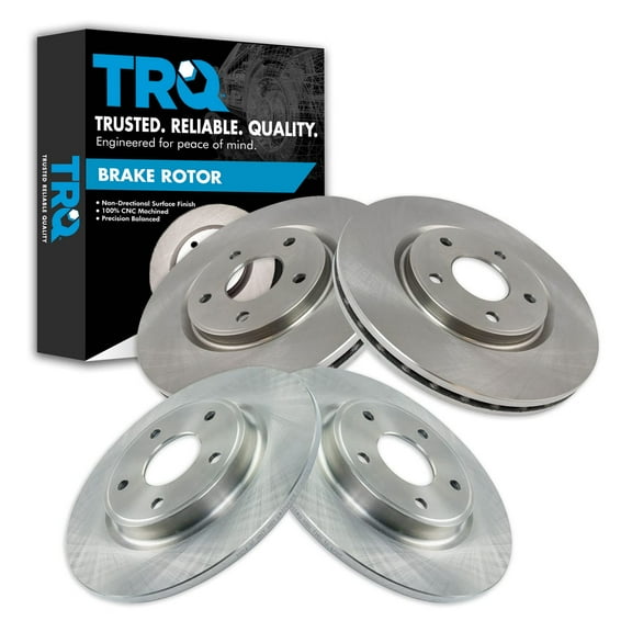 TRQ Front and Rear Brake Rotors Set Fits Select 2017-2021 Chrysler Pacifica