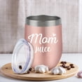 thumbnail image 6 of Mom Juice, 12 oz Wine Tumbler, Double Wall Vacuum Insulated Wine Glasses with Lid, Stainless Steel Cup for Wine,Coffee,Cocktails|Perfect Mother''s Day, Christmas, 6 of 6