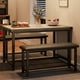 thumbnail image 1 of Yeshouse Mesa de comedor para 4, mesa de cocina con 2 bancos tapiz, cocina de madera comedor, para un pequeño espacio, apartamento, casa, cena, 1 of 8