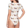 thumbnail image 4 of The Xecao Dachshund Dog Puppy Women's Crew Neck Body Suit, a short-sleeved bodysuit and basic swimsuit, both comfort and style for dating and daily life, 4 of 9
