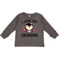 thumbnail image 3 of Inktastic I Love My Grandma with Cute Penguin and Hearts Girls Long Sleeve Toddler T-Shirt, 3 of 5