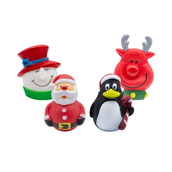 Mascotas Juguete Para Perro Navideños Chillones 4 Pz Importadora La Merced Vinil De Alta Resistencia Coloridos