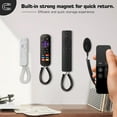 thumbnail image 3 of 2-Pack Magnetic Remote Control Holders with Spring Ropes - Safely Secure Remotes & Small Items, Wall-Mount with Adhesive, Anti-Loss, Rapid Adsorption, Extendable Spring (Black 43 inch, 2 Pack), 3 of 4
