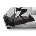 thumbnail image 3 of Ballet Soft Flannel Fleece Throw Blanket, Silhouette of Little Ballerina Girl Dancing on the Roof Top, Cozy Plush for Indoor and Outdoor Use, 50" x 60", Charcoal Grey Dimgray, by Ambesonne, 3 of 6