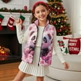 thumbnail image 3 of Uorisanigo Fleece Vest for Boys Girls Soft and Lightweight Sleeveless Jacket Kawaii Panda Cherry Blossom Fuzzy Full Zipper Outwear Waistcoat Fall Fashion Outfits Clothes Kids Vests Jackets, 3 of 7