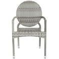 thumbnail image 4 of Safavieh Valdez Outdoor Patio Stacking Arm Chair, Set of 2 - Grey, 4 of 9