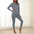 thumbnail image 4 of vigerkar Womens Thermal Base Layer Set – Long Sleeve Shirt & Leggings for Cold Weather – Lounge Set for Women (Dark Gray, 3XL), 4 of 8