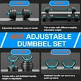 thumbnail image 2 of Adjustable Dumbbells, Portable Changeable Dumbbell, Kettlebells, Push up Stand and Barbell Set with Adjustable Weights Dumbbells-45LBS, 2 of 9