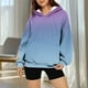 thumbnail image 5 of Ailaofu Hoodies for Women Tie Dye Oversized Sweatshirt Plus Size Loose Fit Cute Hoodie Fall Pullover with Pocket, 5 of 7