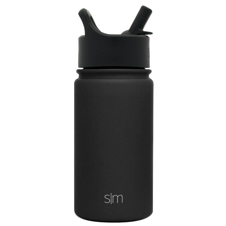 Simple Modern 32 oz Summit Water Bottle with Straw Lid - Gifts for Men &  Women Hydro Vacuum Insulated Tumbler Flask Double Wall Liter - 18/8  Stainless Steel - Midnight Black 
