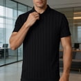 thumbnail image 6 of DayScoop Plus Size T-Shirt for Men Solid Color T Shirt Summer Short Sleeve Casual Fashion Style Striped Breathable Mesh Seamless Half Sleeved Oversize Tops, 6 of 6