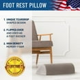 thumbnail image 2 of Everlasting Comfort Office Foot Rest Under Desk Ergonomic Memory Foam Foot Pillow, Gray, 2 of 8