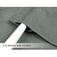 thumbnail image 3 of Aiking Home Kitchen Window Treatments - 2-Panels Polyester Solid Kitchen Tier Curtains with 2.5" Rod Pocket (28"x24" Each Panel, Dark Grey), 3 of 4