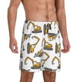 thumbnail image 2 of Pofeuu Funny Excavator Print Men's Soft Woven Elastic Waistband Sleep Pajama Short-Small, 2 of 6