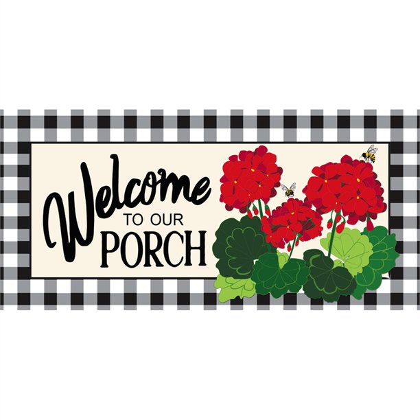 Evergreen Floor Mat to Our Porch Geraniums Sassafras Switch Mat