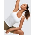 thumbnail image 4 of CRZ YOGA Seamless Ribbed Tank Top for Women Workout Racerback Padded Athletic Camisole with Built in Bra, 4 of 6