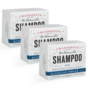 J R LIGGETT'S All-Natural Shampoo Bar, Moisturizing Formula -Supports Strong and Healthy Hair-Nourish Follicles with Antioxidants and Vitamins -Detergent and Sulfate-Free, Set of Three,3.5 Ounce Bars
