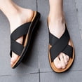 thumbnail image 2 of Mostsola Slides for Women Anti-Slip Beach Shoes Trendy Cross Band Slip on Shoes Comfort Slippers, 2 of 5