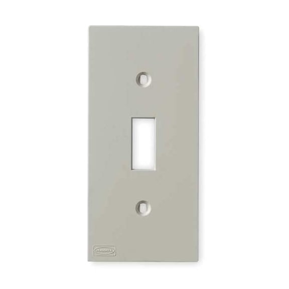 Hubbell Wiring Device-Kellems Toggle Faceplate, White, PVC, Plates KP1