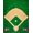 Green, Pattern 13, variant on ODIKA 8'x10' Washable Area Rug Baseball Field Sport Design With Crossed Bats Ball And Stitched Seam Accents for Dining Room, Large Office, Lounge, Non-Slip Chair-Friendly Mat
