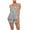 Silver, variant on aidice Summer Rompers for Women Casual Deep V Neck Backless Sequined Ruffle Hidden Zipper Trendy Jumpsuits
