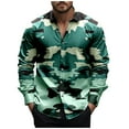 thumbnail image 3 of QATAINLAV Hawaiian Shirts for Men Long Sleeve Button Down Tee Tops Fashion Camouflage Print Work Shirt 2025 Vacation Outfits Camouflage XXL Ofertas Relampago de Hoy, 3 of 6