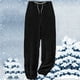 thumbnail image 3 of Puntoco Conjuntos de pijama cómodos para mujer, ropa de dormir para el hogar para hombres y mujeres, conjunto de capucha de 2 piezas con cubierta cálida de invierno, conjunto de color sólido, 3 of 4