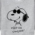 thumbnail image 3 of Peanuts - Cool Joe Keep On Smiling - Men's Crew Neck Fleece Pullover, 3 of 6