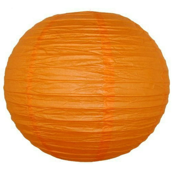M.V. Trading LNT8ER-BO Colorful Chinese/Japanese Round Paper Lanterns with Metal Frame, 8-Inches, Red Orange
