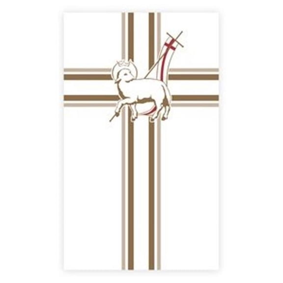 Celebration Banners 149557 Banner-Lamb of God with Pole Hems - 3 x 9 ft.