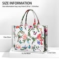 thumbnail image 3 of Large Capacity Tote Bag,Pioneer Flower Floral Print Pattern Handbag Fashion Luxury Tote Bag,15.7"x13"x 5.1" Inches,Laptop Compatible, 3 of 6