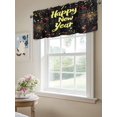 thumbnail image 6 of Happy New Year Valances for Windows, Rod Pocket Kitchen Valance Curtains - Soft & Washable Small Window Treatment for Living Room,&nbsp;Bathroom, Clock Fireworks, 54x18inch, 6 of 9