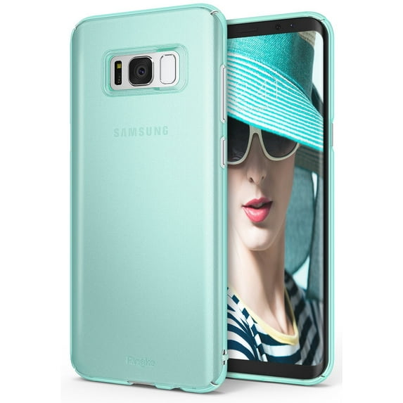 Ringke Slim Case Compatible with Samsung Galaxy S8 Plus, Lightweight Thin Soft Premium Coating Hard PC Cover - Frost Mint