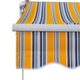 thumbnail image 5 of Barara King Patio Awning Sunshade Shelter,Patio Retractable Sun Shade,8' x 6.6' Patio Retractable Awning, Manual Exterior Sun Shade Deck Window Cover, Mixed Color, 5 of 14