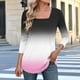 thumbnail image 1 of mfyjkho Tops Para Hacer Ejercicio Para Mujer, Camiseta Informal De Moda Para Mujer, Sin Posicionamiento, Con Cuello Estampado Y Mangas Tres Cuartos Tops Para Salir Para Mujer S, 1 of 5