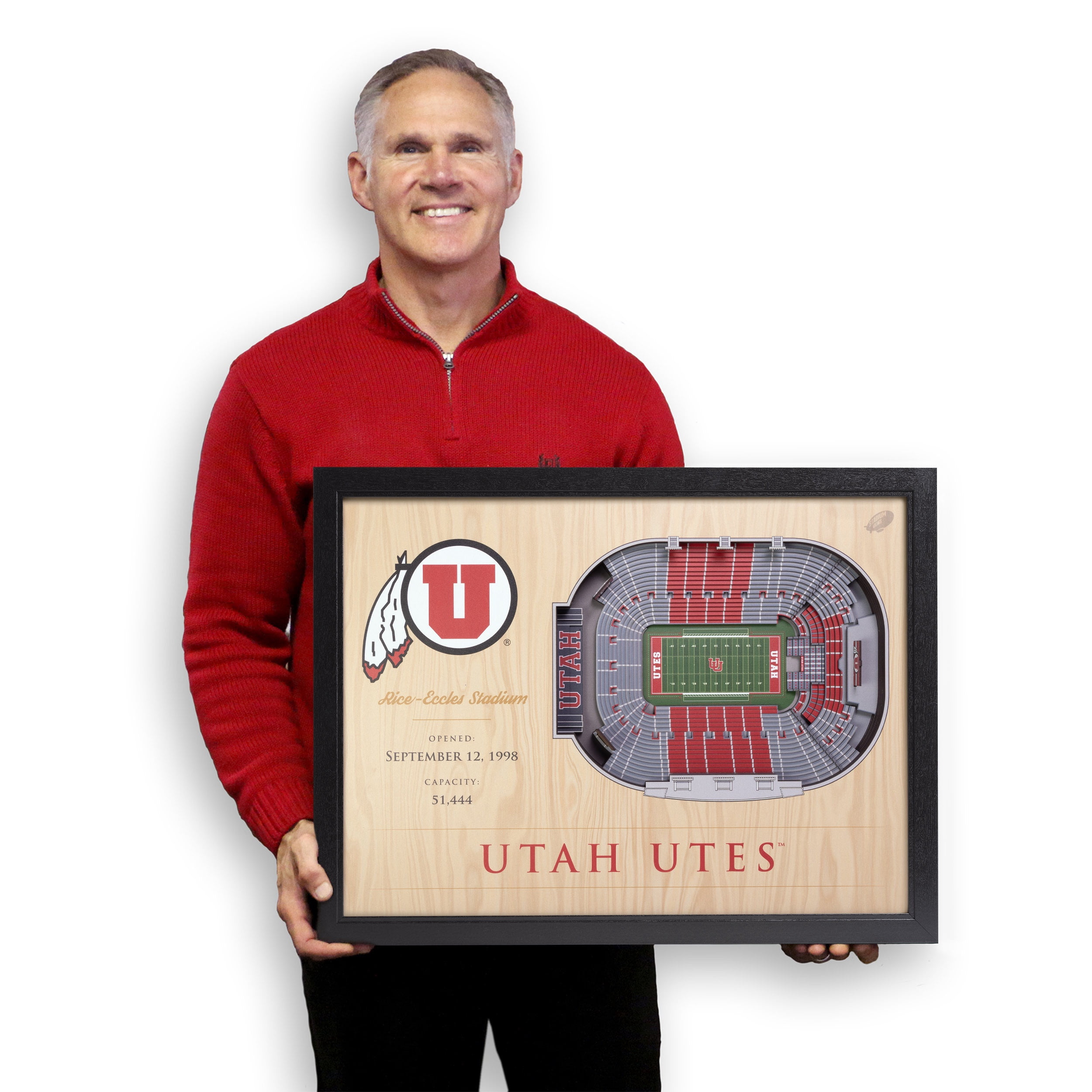 YouTheFan NCAA Utah Utes FB 25-Layer Stadiumview Wall Art
