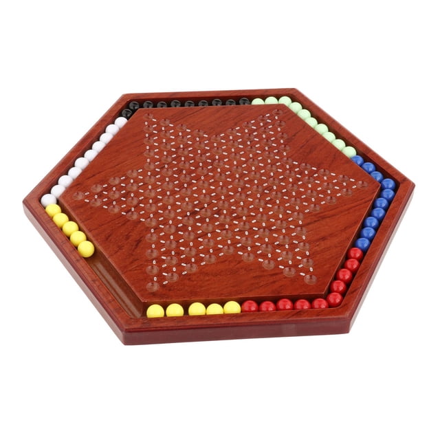 Juego de damas chinas Sunnimix con 60 Piezas de Canicas de 6 colores Ranura para juego de mesa Mármol acrílico