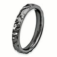 thumbnail image 3 of Bague Plaquée Noire en Argent Sterling Stackable Expressions Taille 10, 3 of 3
