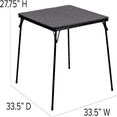 5 Piece Black Folding Game Room Card Table and Chair Set