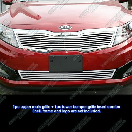 Fits 2011 2013 Kia Optima Lx Ex Perimeter Grille Grill Insert Combo