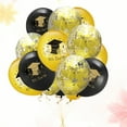 thumbnail image 4 of CIMAXIC Ensemble de Ballons de Collation des Grades 15 Pcs Saison des Remises de Diplômes Lettres et Chapeau de Docteur Impression Ballons Kit de Ballons Décoratifs à Paillettes pour Célébration de Collation des Grades Fête,4.72"X2.36"X0.04 Pouces, 4 of 5