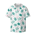 thumbnail image 3 of Goofa Sea Turtle Printed Men's Casual Short-sleeved Shirt,Lightweight Breathable Button-down,Summer Casual men's top,Versatile Fashion shirt-4X-Large, 3 of 7