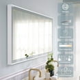 thumbnail image 3 of ANGELES HOME 60"x 28" LED Bathroom Mirror, LED Makeup Mirror for Bathroom, Anti-Fog Vanity Mirror with Lights, 3 Colors Dimmable, Memory Function, Wall Mount Lighted Mirror (Horizontal/Vertical), 3 of 16