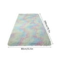 thumbnail image 3 of Lilgiuy Soft Runner Rugs for Bedroom Hallways, 78.7"X 31.5" Multicolor Fluffy Shag Throw Area Rug Tie Dye Non Slip for Bedside Dorm, Comfortable Long Shaggys Furry Carpet for Nursery Living Room, 3 of 3