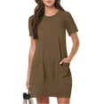 thumbnail image 6 of ShomPort Women's Casual Tennis Dresses with Pockets Summer Loose Round Neck Short Sleeve Mini Dresses, 6 of 7