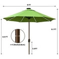 thumbnail image 2 of EliteShade Sunbrella Solar Umbrellas 9ft Market Umbrella with 80 LED Lights Patio Umbrellas Outdoor Table Umbrella with Ventilation and 5 Years Non-Fading Top,Ginkgo, 2 of 5