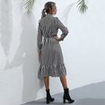 thumbnail image 3 of Robe Rayée pour Femmes, Robe Rayée Verticale à Manches Longues, Robe Décontractée Ample Testée Professionnellement, 3 of 5