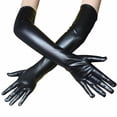 thumbnail image 1 of Lefu Gants Longs en Cuir pour Femmes Nouvelles Mode Hiver Soirée Fête Doigts Complets, 1 of 6