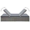 thumbnail image 6 of vidaXL Patio Bed Outdoor Double Chaise Lounge Bed with Cushion Poly Rattan, 6 of 8